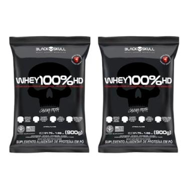 Imagem de Combo 2x Whey 100% Concentrado Hd Refil 900g - Black Skull (Baunilha)