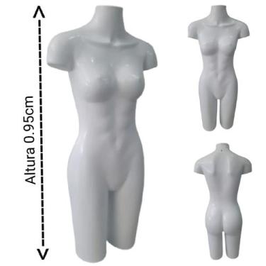 Manequim feminino meio corpo (definido) branco c/tampa e pedestal na cor  Rose - Ksouza manequins - Manequim - Magazine Luiza
