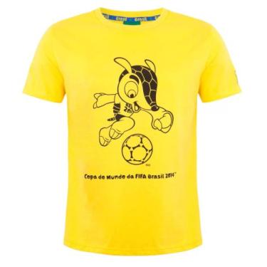 Imagem de Camiseta Infantil Fuleco Amarela Ou Verde Copa Mundial Brasil - Malvee
