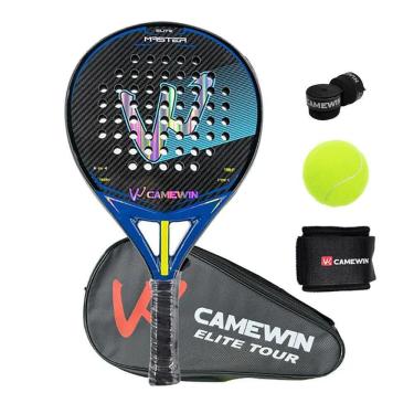 Imagem de Raquete de tênis de padel CAMEWIN em fibra de carbono 18k 360g + 10g