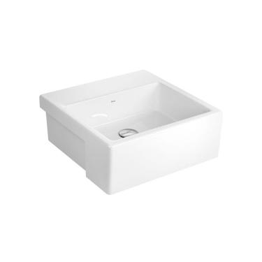 Imagem de Cuba De Semiencaixe Deca 42x42 L.830.17 Quadrada Com Mesa Branco Gelo