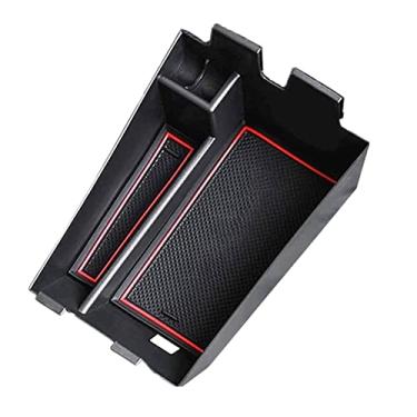 Imagem de Organizador de console central de carro para BMW X5 G05 X6 G06 X7 G07 2019 2020 2021 2022+, caixa de armazenamento de acessórios para apoio de braço central organizador de console bandeja de console central armazenamento compatível com BMW X5