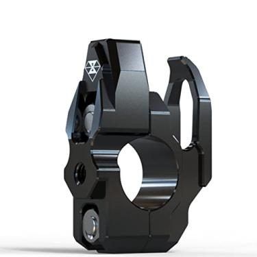 Imagem de Cabide de Alça de Motocicleta, Suporte de Gancho de Guiador à Prova d'água Usinagem CNC T6063 Liga de Alumínio 22 Mm para Capacete (Preto)