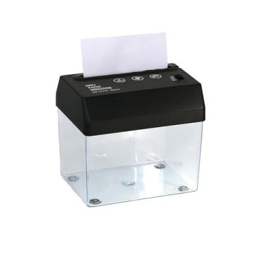 Imagem de PAWFECTJEE Mini triturador de papel elétrico – Triturador portátil para uso doméstico – Mini triturador de papel A6 – Triturador de papel doméstico pequeno e conveniente