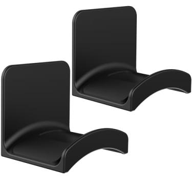 Imagem de SOKUSIN Suporte para fone de ouvido – Gancho adesivo 3M para fones de ouvido para jogos, gancho universal de parede para a maioria dos fones de ouvido/controladores, compatível com Sennheiser, Sony, Bose, Beats (preto-2 peças)