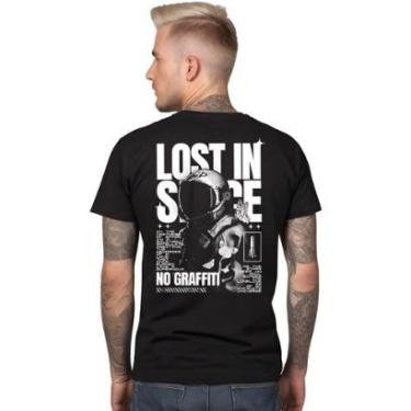 Imagem de Camiseta Stompy Streetwear Lost In Space Moda Masculina-Masculino