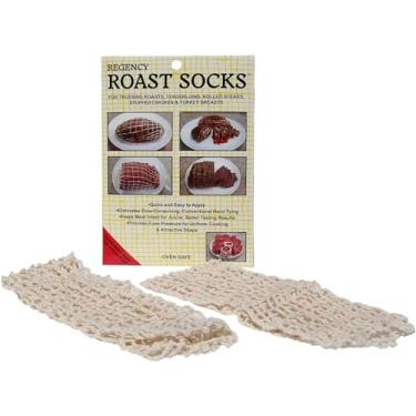 Imagem de Regency Wraps Meia assada, tubo de barbante elástico para formar carne, peito de frango recheado e lombo, cozinhar simplificado, perfeito para feriados, Natal e muito mais, natural, pacote com 2