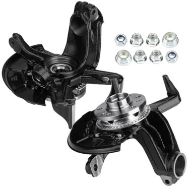 Imagem de 2 conjuntos de junta de direção dianteira e cubo de rolamento de roda apto para Volkswagen para Beetle 1998-2010, para Golf 1999-2007, para Jetta 1999-2006, apenas com rotor de 280 mm, substitui