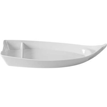 Imagem de Barca para Sushi Sashimi Melamina Branca Profissional Servir
