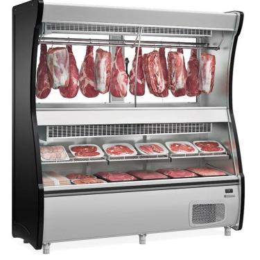 Imagem de Balcão Frigorífico Açougue Triplex Sem Depósito Gevd210 Gelopar Expositor De Carnes Preto 220v