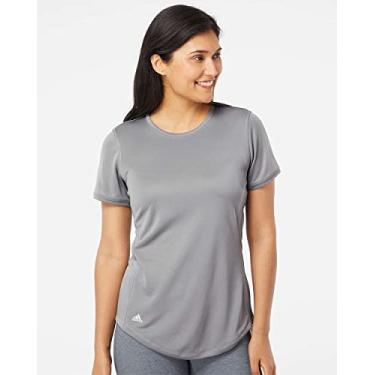 Imagem de Adidas Camiseta esportiva feminina M cinza três