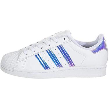 Imagem de adidas Originals Kids' Superstar Sneaker, White/White/Blue, 7