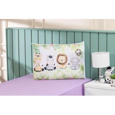 Imagem de Jogo Lençol Cama Solteiro Infantil Personagens duas peças (Safari)