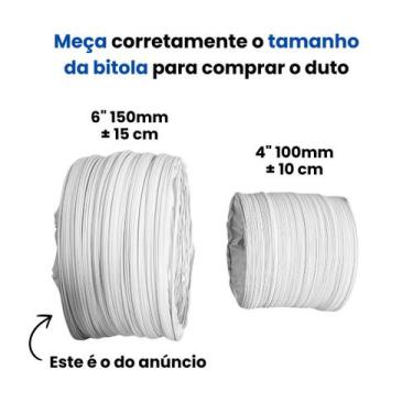 Imagem de Duto Ar condicionado 15 cm x 5 Metros 6" PVC FLEXIVEL - Destak, Duto P