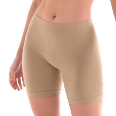 Imagem de Bermuda Segunda Pele Microfibra Sem Costura Zee Rucci, Bege, G