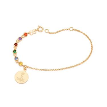 Imagem de Pulseira rommanel banhado ouro 3x 24k 18k e 22k feminina mix emoções d
