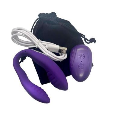 Imagem de Vibrador Casal  Duplo Estimulo com Controle Remoto Ponto G Vaginal Cli