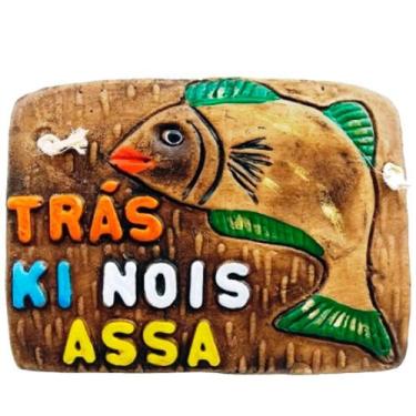 Imagem de Placa De Churrasco Decorativa Trás Ki Nóis Assa Peixe - Retrofenna Dec