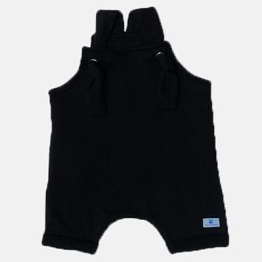 Imagem de Jardineira Manabana Bermuda Shorts Curto Menina Menino, 4, Preto