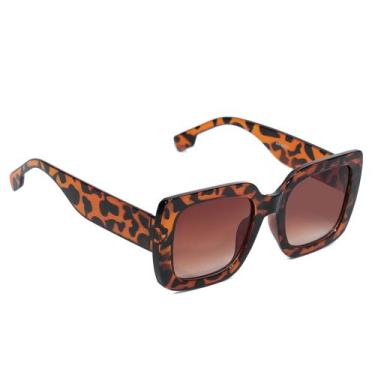 Imagem de Óculos De Sol Quadrado Luxo Feminino Proteção UV400 Envio Imediato - U