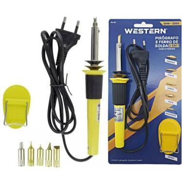 Imagem de Pirografo Gravador E Soldador Grava Madeira Couro 127 / 220v - Western