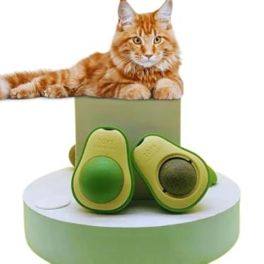 Imagem de Kit com 2 Brinquedos de Abacate para Gatos com Catnip Natural e Bola de Lamber