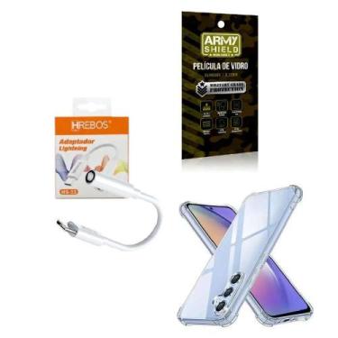 Imagem de Capinha Samsung A24 + Adaptador P2 Para Tipo C + Película 3D - Armyshi