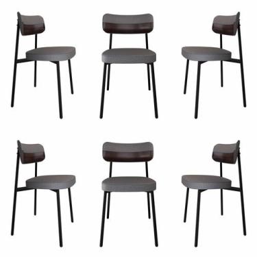 Imagem de Cadeira Fixa com 4 Pés 50 X 44,7 X 83,8 Cm com 6 Unidades Alloa - Meta