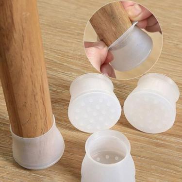 Imagem de 4 Protetor Cadeira Pezinho Mesa Silicone 30mm - zein
