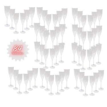 Imagem de Kit Taça Champanhe Espumante Acrílico 180ml Transparente Premium - LSC