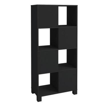 Imagem de Estante Home Office 4 Portas 4 Nichos Mobile Wally Preto - Artany, Pre