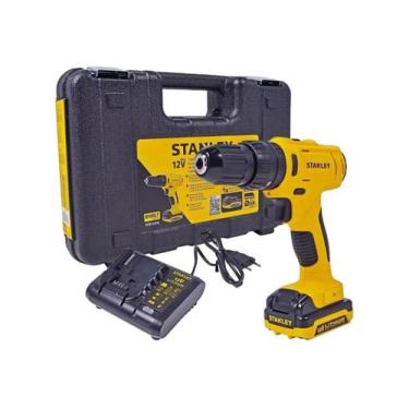 Imagem de Furadeira Parafusadeira Impacto 3/8 12 V Bateria Com Maleta - Stanley