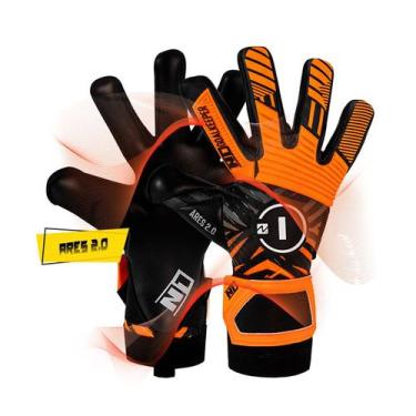 Imagem de Luva de Goleiro Profissional N1 Ares - N1 Goalkeeper Gloves, 9, Laranj
