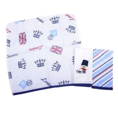 Imagem de Kit Babetes Bordadas fralda de boca com 3 unidades Baby Nice - Minasre