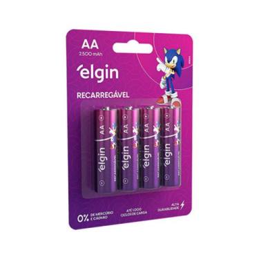 Imagem de Pilha recarregavel aa 2500mah c/4 elgin 82173