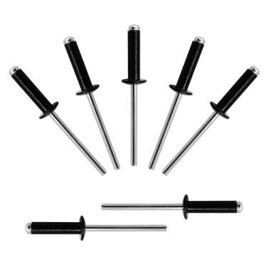 Imagem de ALLCLEAN 200 rebites cegos de alumínio preto de 5/81.3 cm x 5/20.3 cm, 4 rebites pop de 16 mm, cabo de alumínio e mandril de aço