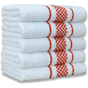 Imagem de Kit 5 Pano De Prato Super Luxo Atoalhado Premium Gourmet Beka - Vermelho