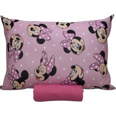 Imagem de Jogo de Lençol 2 Peças Portallar Disney Big Minnie/Rosa Cravo Solteiro