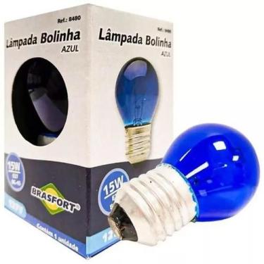 Imagem de Kit 10 Unid. Lâmpada Bolinha 15w 220v E27 AZUL - Brasfort