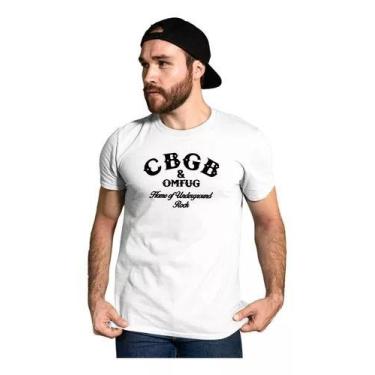Imagem de Camiseta Camisa Cbgb Omfug Rock Bandas Ramones Punk Músicas - Loja Din