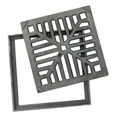 Imagem de Ralo De Ferro Fundido Área Externa Resistente A Peso 15 X 15 - BASE