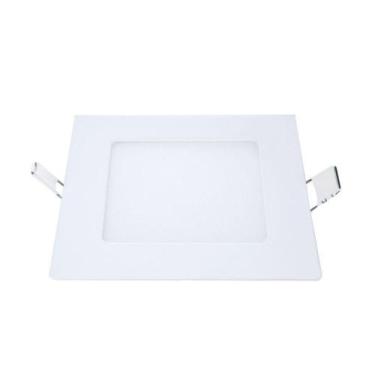 Imagem de Painel LED de Embutir Quadrado POP 12CM 6W 6500K Bivolt Emissão de Luz