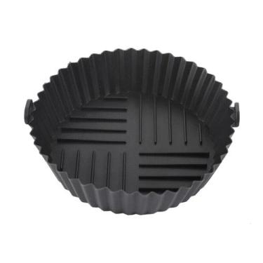 Imagem de Bandeja Panela Forma Cesta De Silicone Para Airfryer 20,5cm - Cesta p/