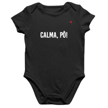 Imagem de Body Bebê Algodão Calma, pô! - Foca na Moda, Preto, G