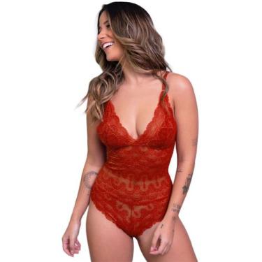 Imagem de Body Decote Lingerie Transparente Casual Blogueira - Bella Fiore Modas