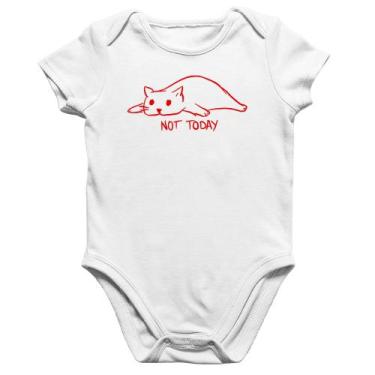 Imagem de Body Bebê Algodão Not Today - Foca na Moda, Branco, P