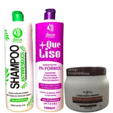 Imagem de Kit Ativo Progressiva Organica Matizadora + Que Liso 2x1l + Condiciona