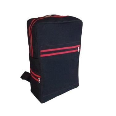 Imagem de Mochila Jeans Feminino Masculino Lisa Repartições em Zíper Espaçosa Di