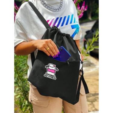 Imagem de Mochila Saco Nylon TENTANDO SER FITNESS Academia Esportiva Gym Bag Fit