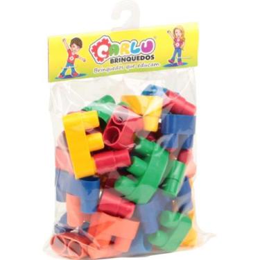 Imagem de Brinquedo para Montar Conectando Formas 40 Peças - Carlu